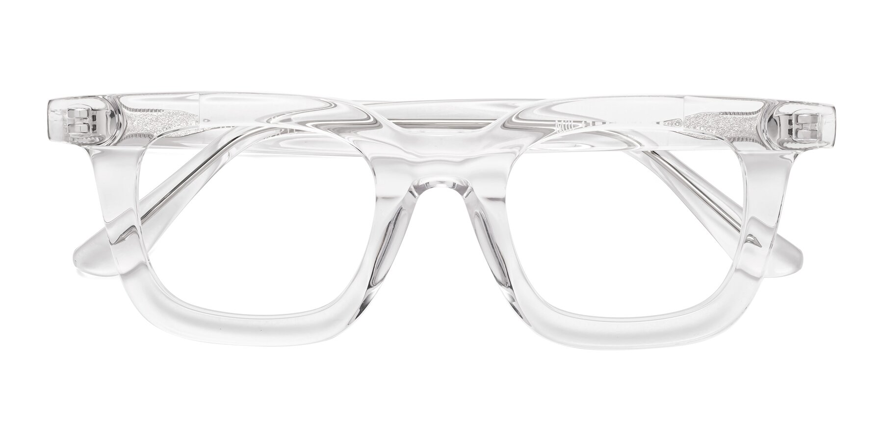 Folded Front of Mill in Clear with Clear Eyeglass Lenses