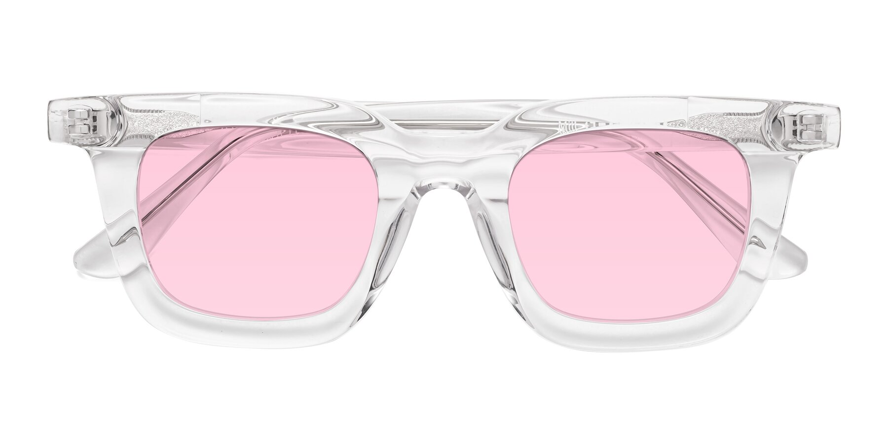 Folded Front of Mill in Clear with Light Pink Tinted Lenses