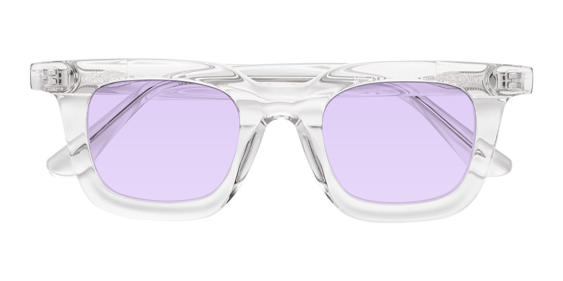 Folded Front of Mill in Clear with Light Purple Tinted Lenses