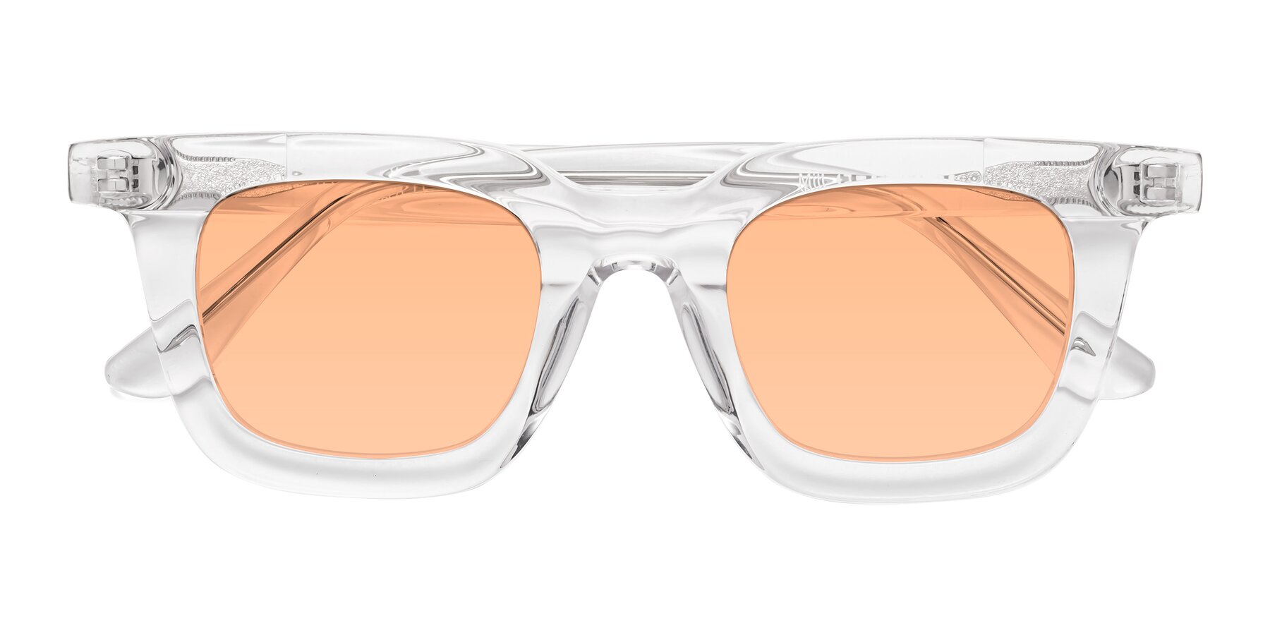 Folded Front of Mill in Clear with Light Orange Tinted Lenses
