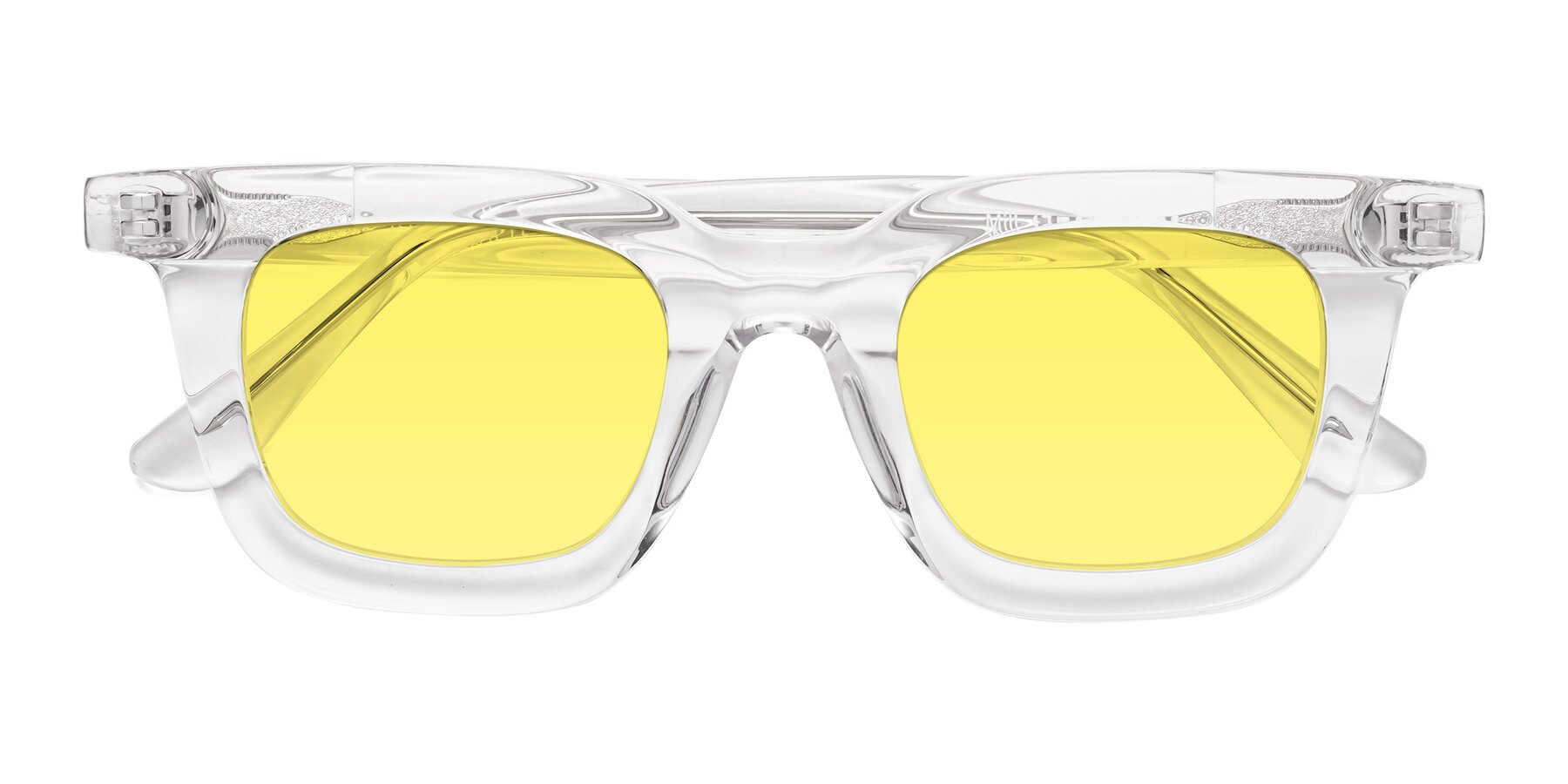 Folded Front of Mill in Clear with Medium Yellow Tinted Lenses