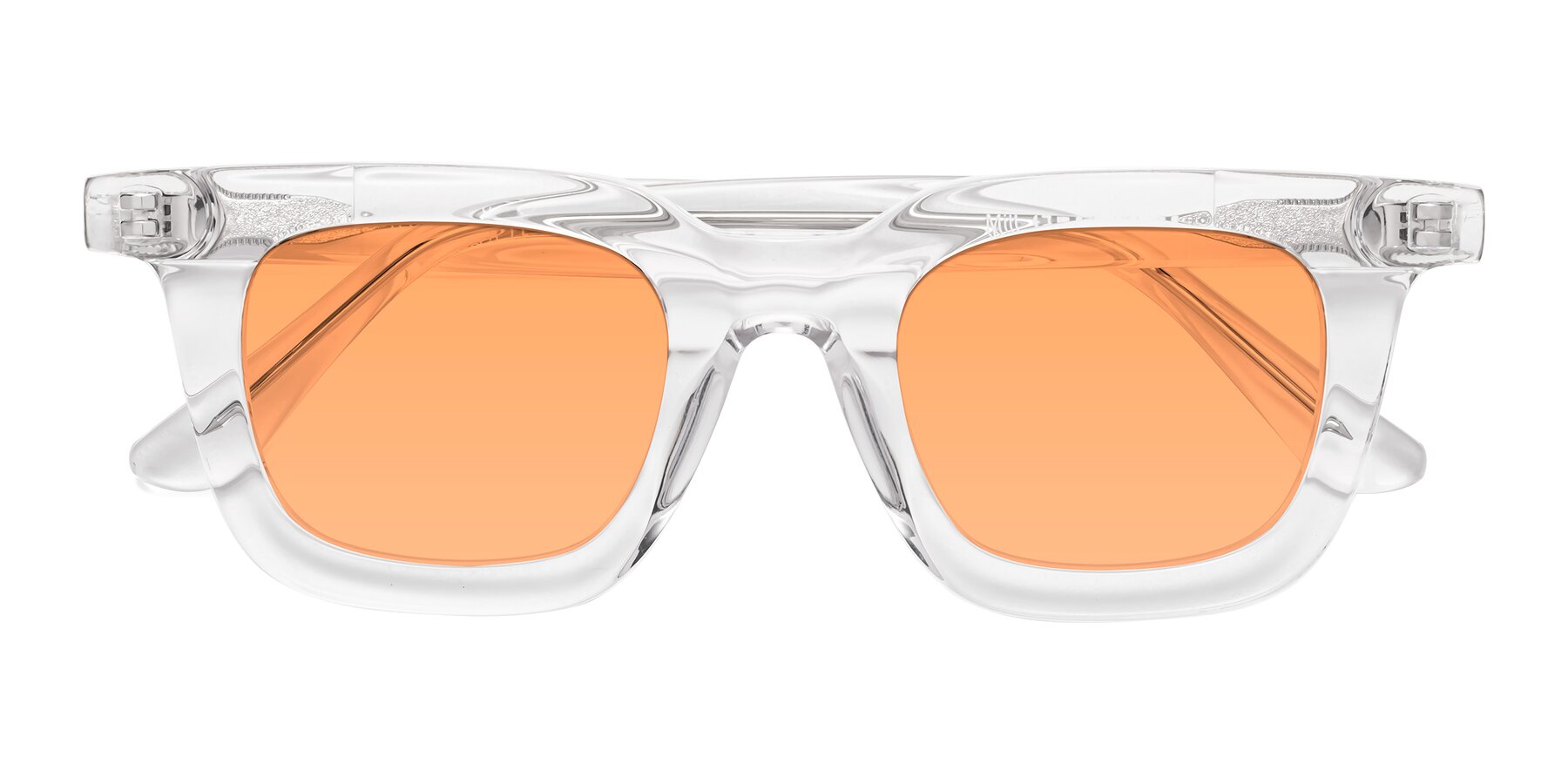 Folded Front of Mill in Clear with Medium Orange Tinted Lenses