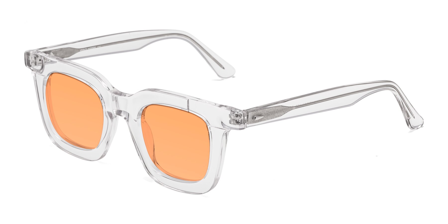 Angle of Mill in Clear with Medium Orange Tinted Lenses