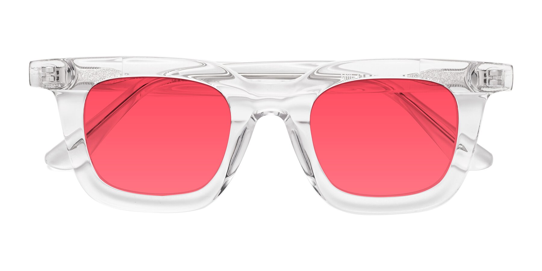 Folded Front of Mill in Clear with Red Tinted Lenses