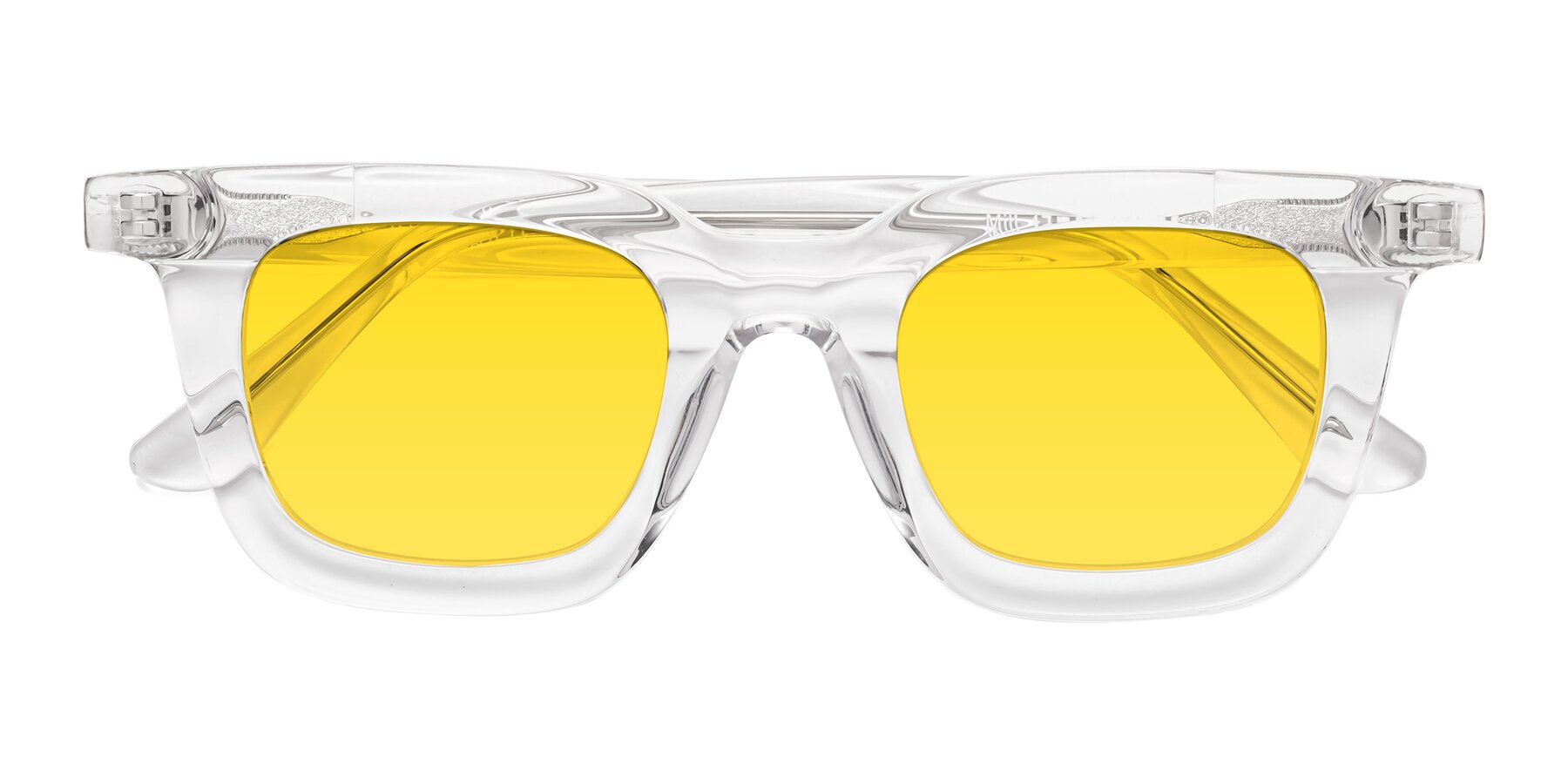 Folded Front of Mill in Clear with Yellow Tinted Lenses