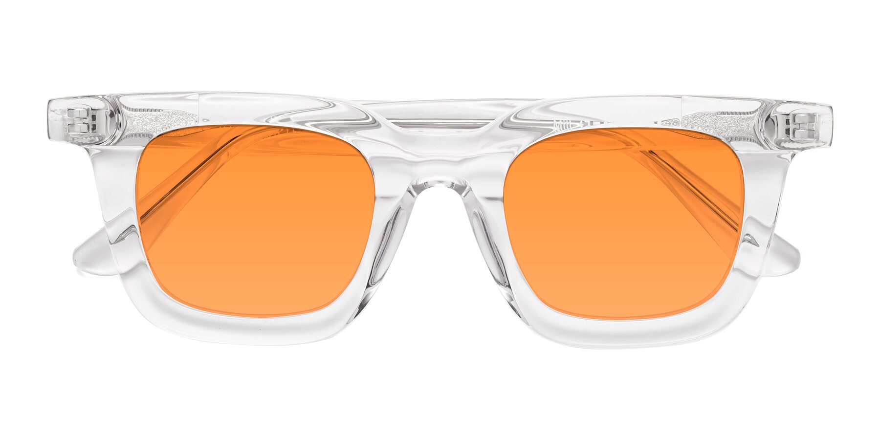 Folded Front of Mill in Clear with Orange Tinted Lenses
