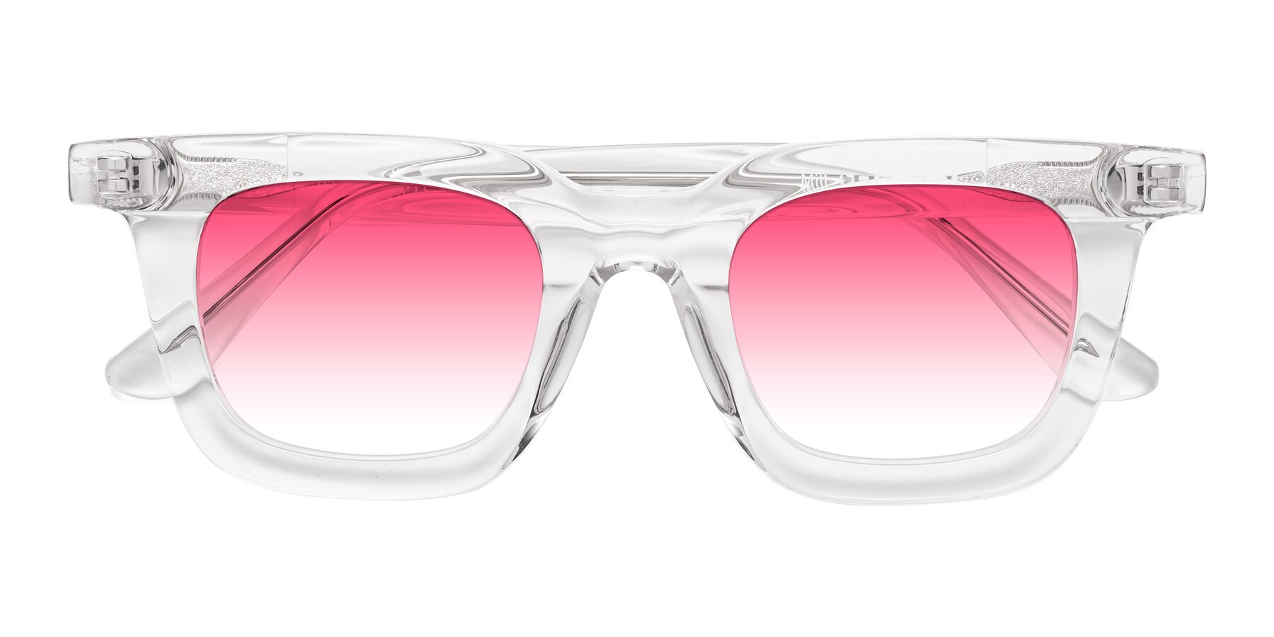 Folded Front of Mill in Clear with Pink Gradient Lenses