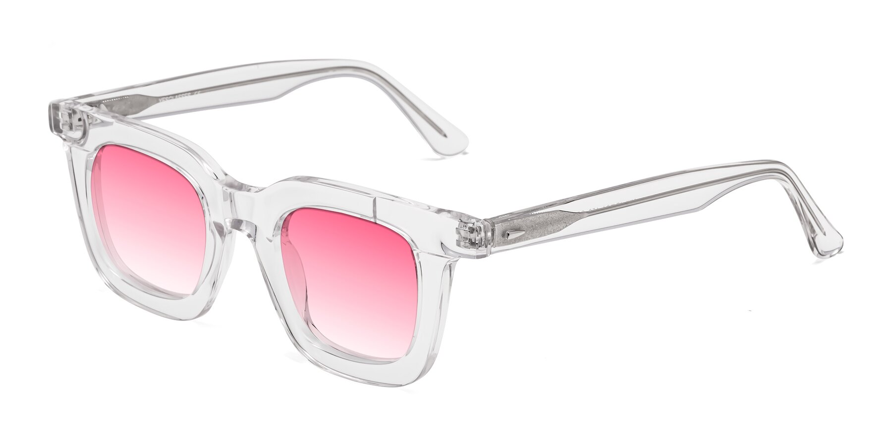 Angle of Mill in Clear with Pink Gradient Lenses