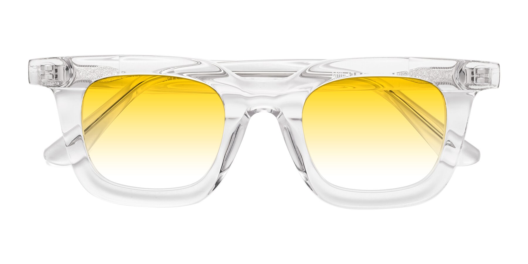 Folded Front of Mill in Clear with Yellow Gradient Lenses