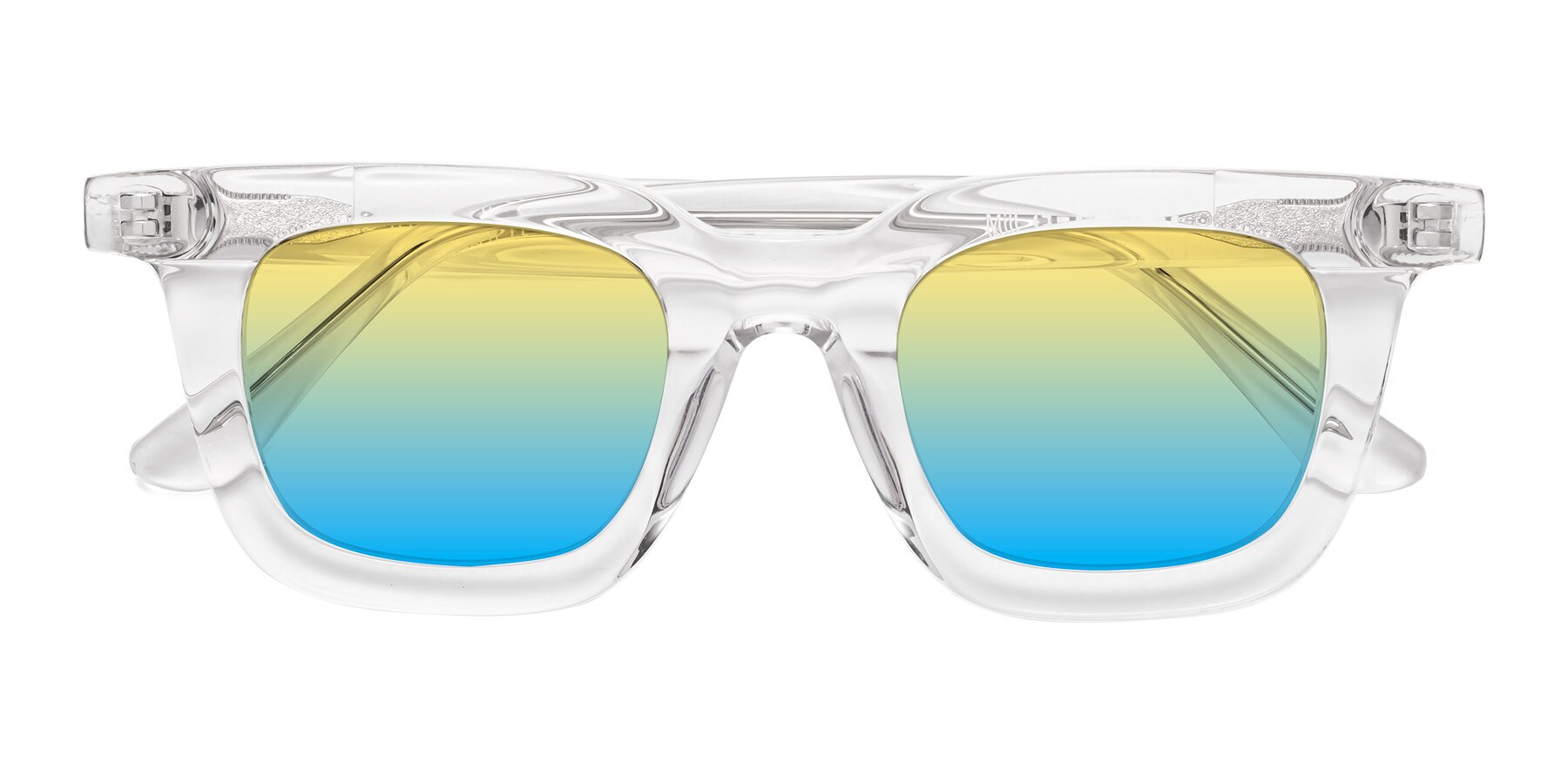 Folded Front of Mill in Clear with Yellow / Blue Gradient Lenses