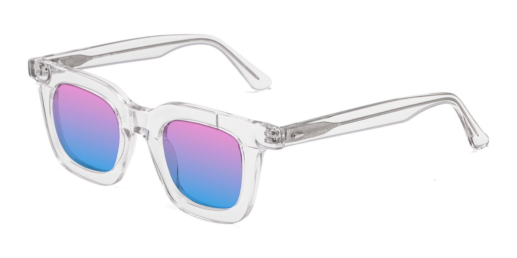 Angle of Mill in Clear with Pink / Blue Gradient Lenses