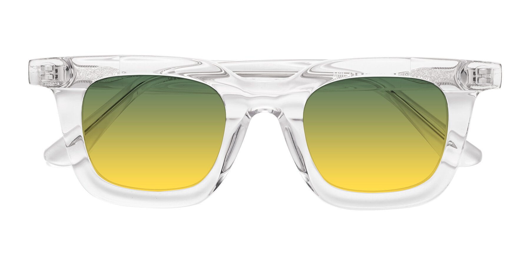 Folded Front of Mill in Clear with Green / Yellow Gradient Lenses
