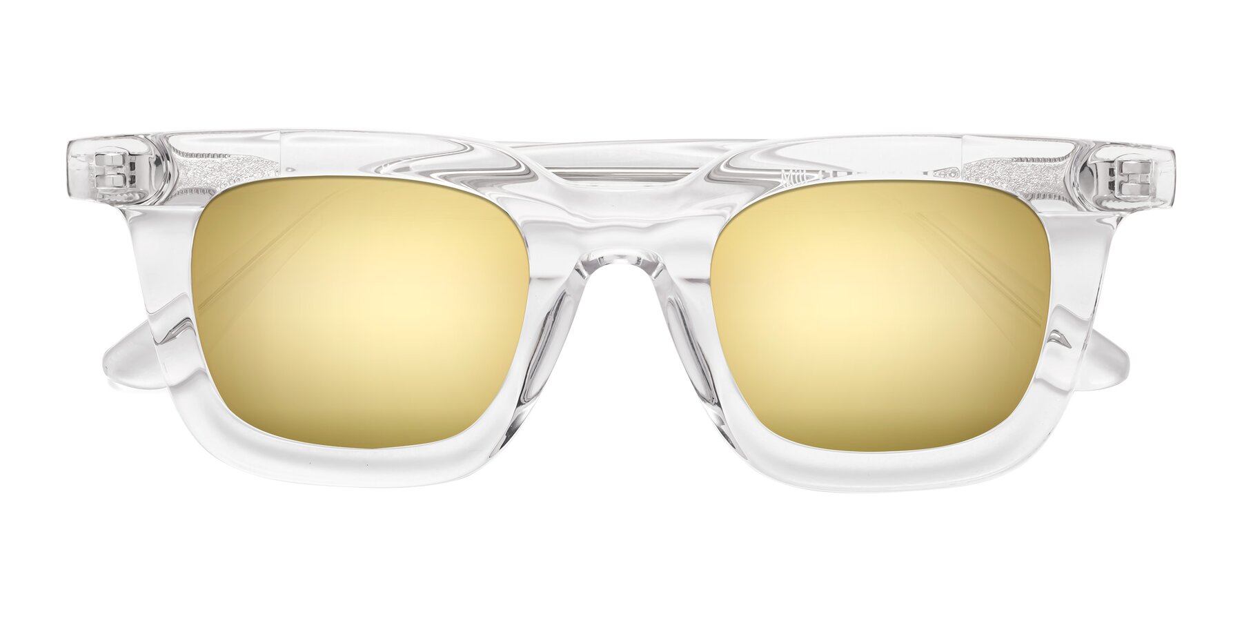 Folded Front of Mill in Clear with Gold Mirrored Lenses