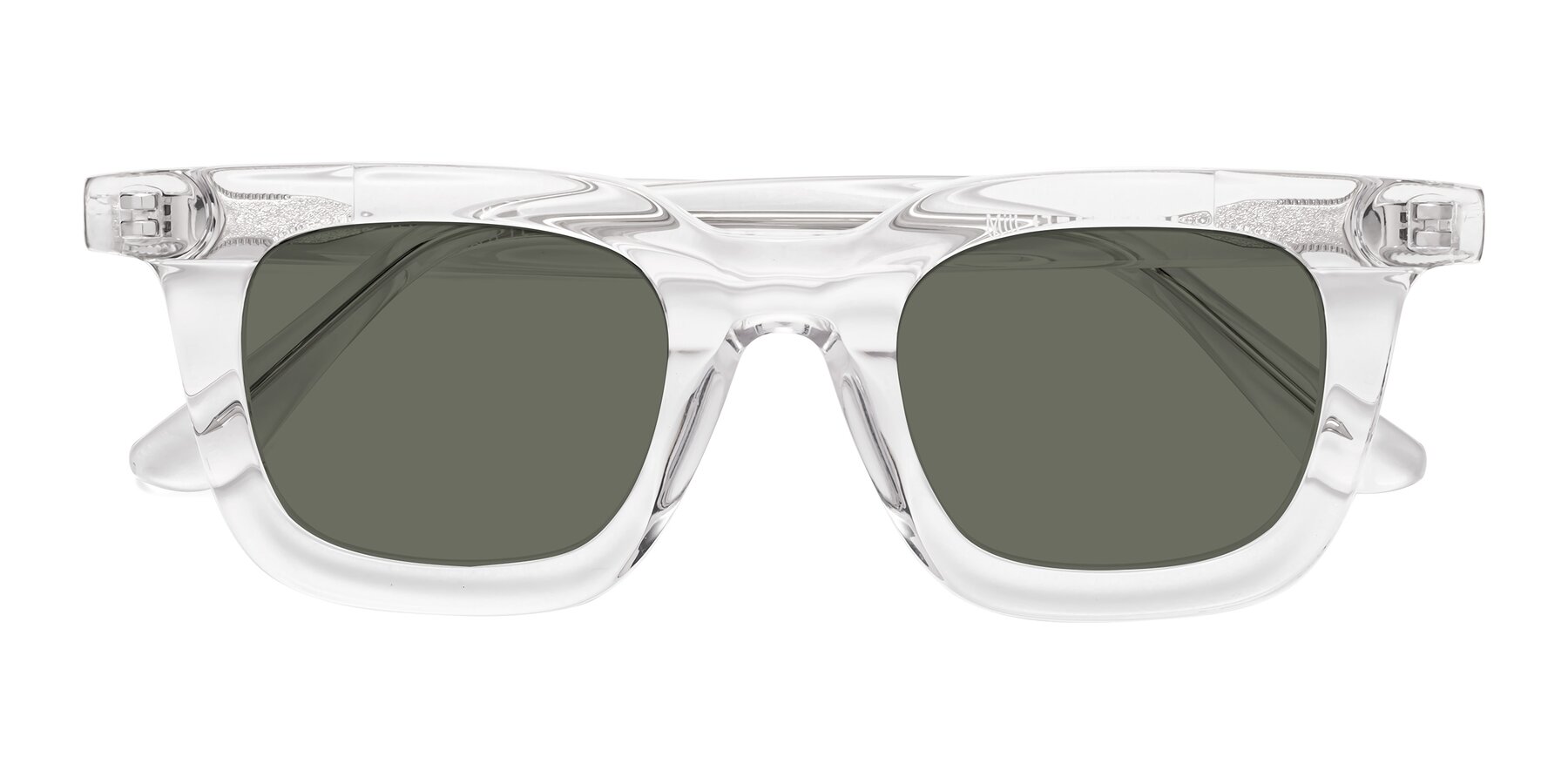 Folded Front of Mill in Clear with Gray Polarized Lenses