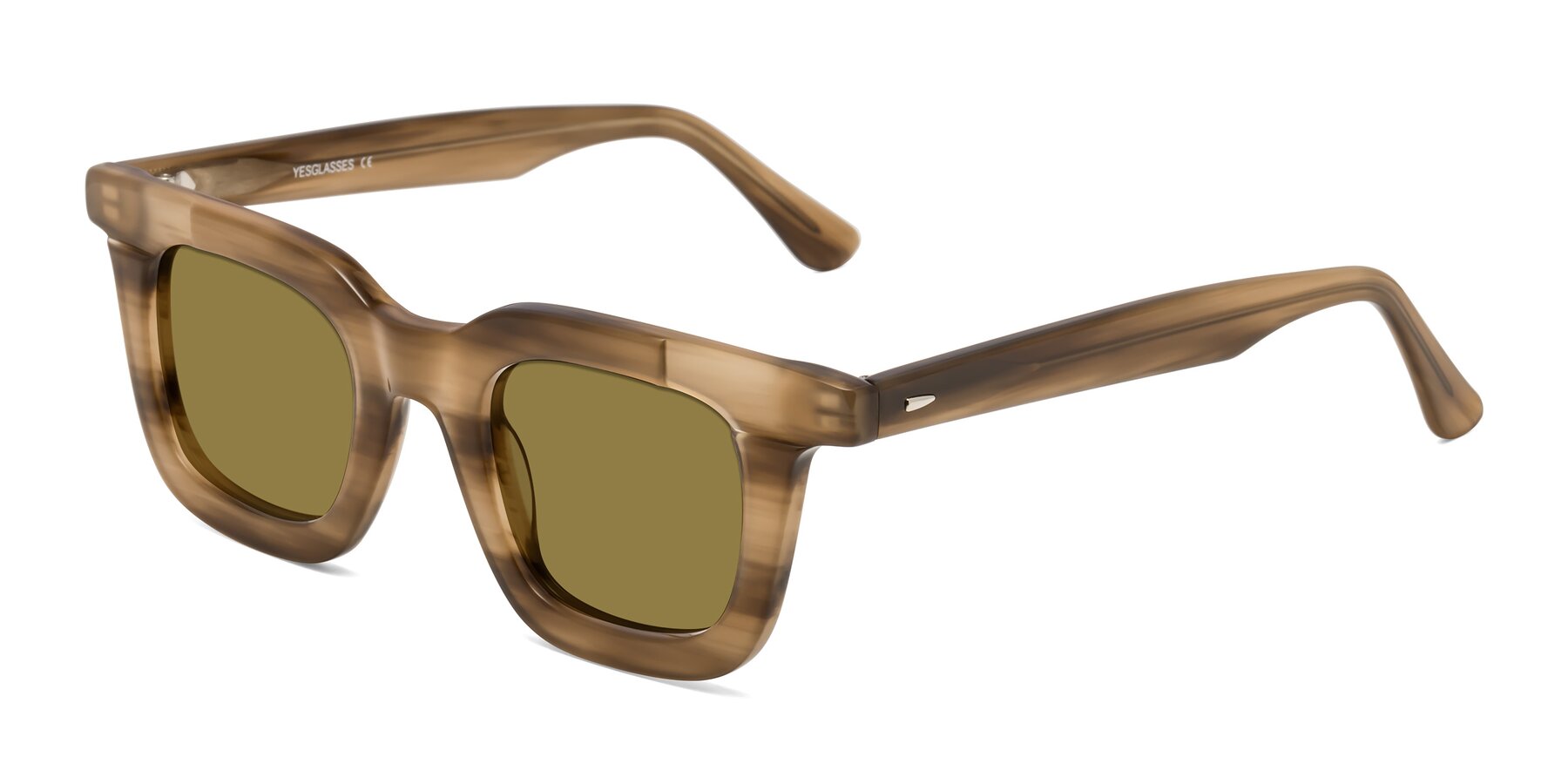 Angle of Mill in Striped Brown with Brown Polarized Lenses
