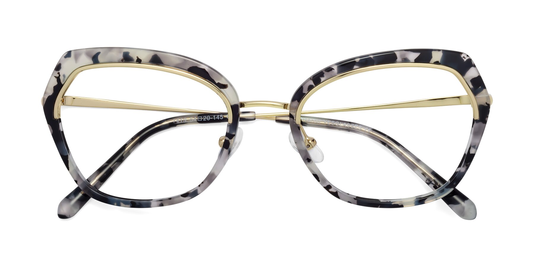 Folded Front of Prescott in Black Tortoise with Clear Reading Eyeglass Lenses