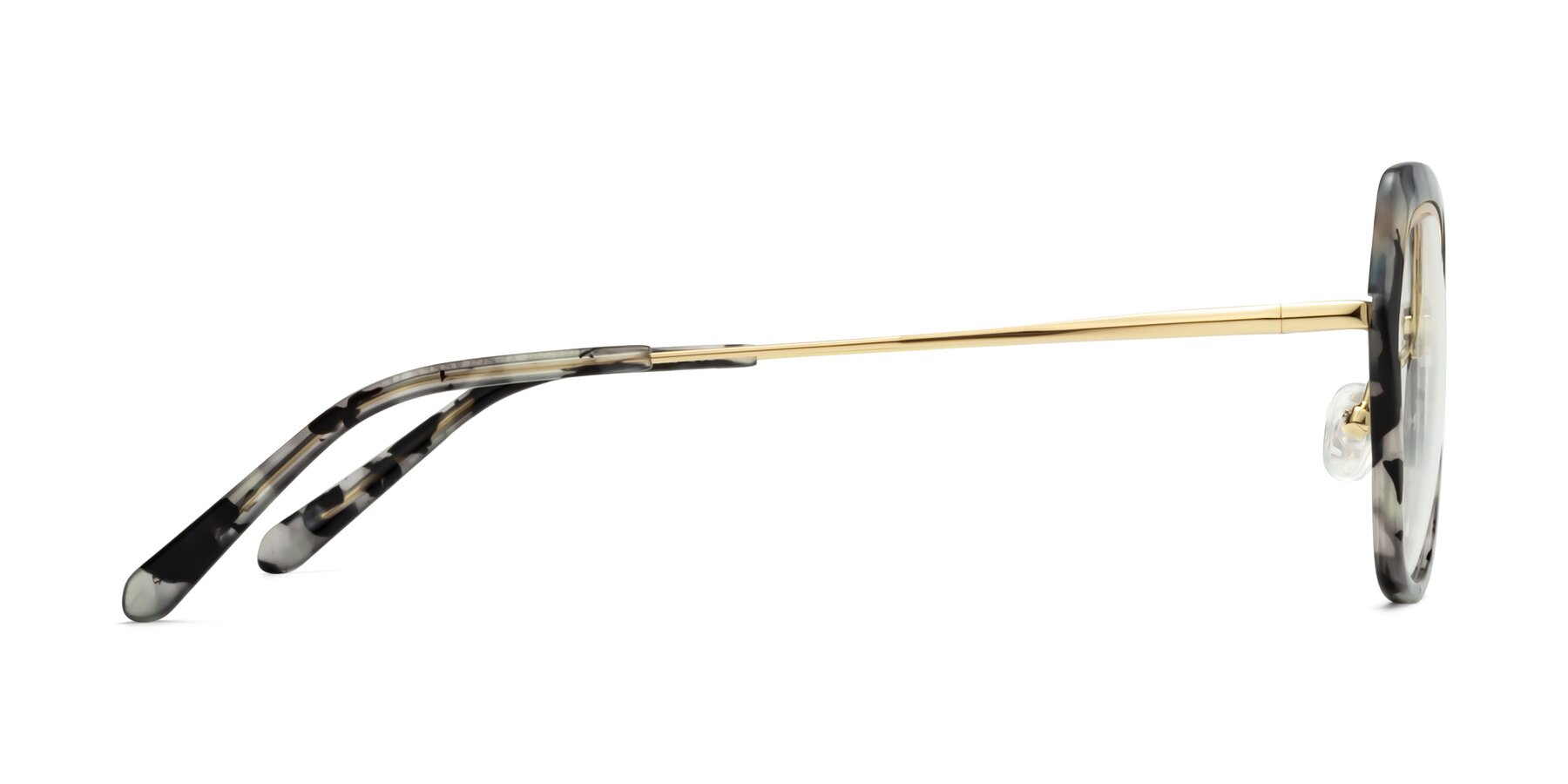 Side of Prescott in Black Tortoise with Clear Reading Eyeglass Lenses