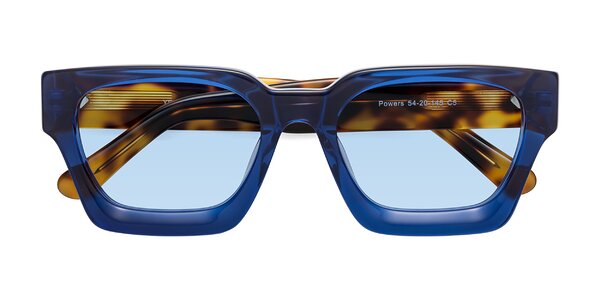 Front of Powers in Blue / Tortoise