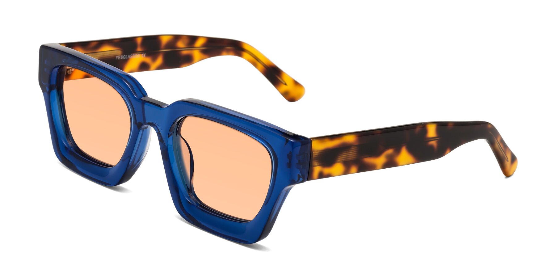 Angle of Powers in Blue-Tortoise with Light Orange Tinted Lenses