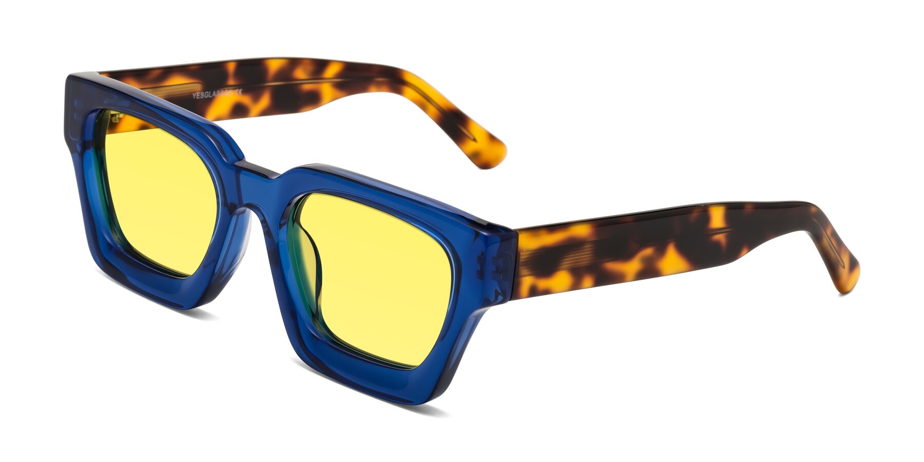 Angle of Powers in Blue-Tortoise with Medium Yellow Tinted Lenses