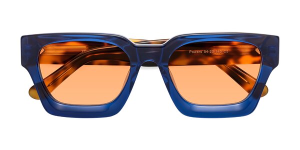 Front of Powers in Blue / Tortoise