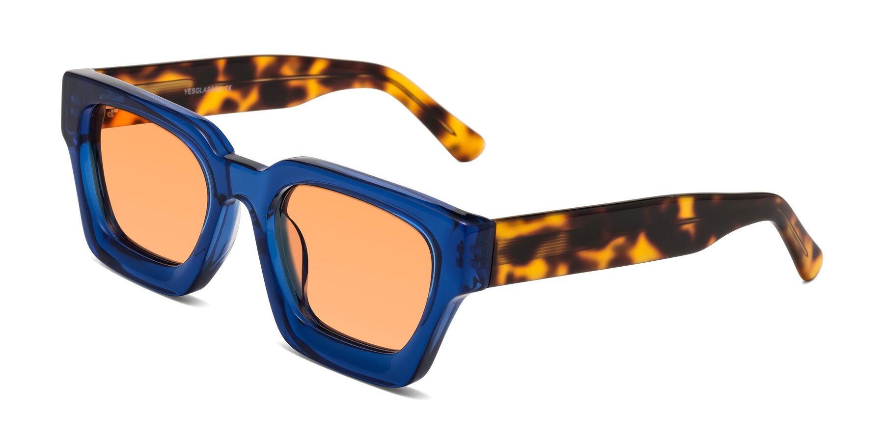 Angle of Powers in Blue-Tortoise with Medium Orange Tinted Lenses