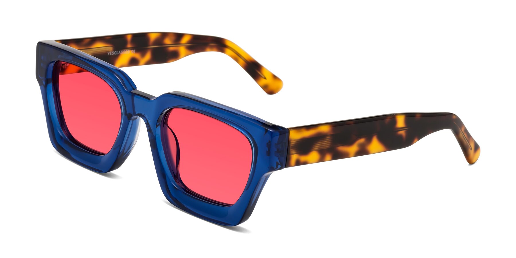 Angle of Powers in Blue-Tortoise with Red Tinted Lenses