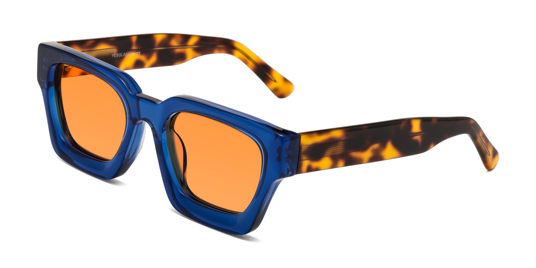 Angle of Powers in Blue-Tortoise with Orange Tinted Lenses