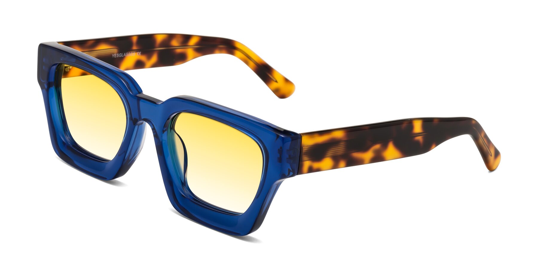 Angle of Powers in Blue-Tortoise with Yellow Gradient Lenses