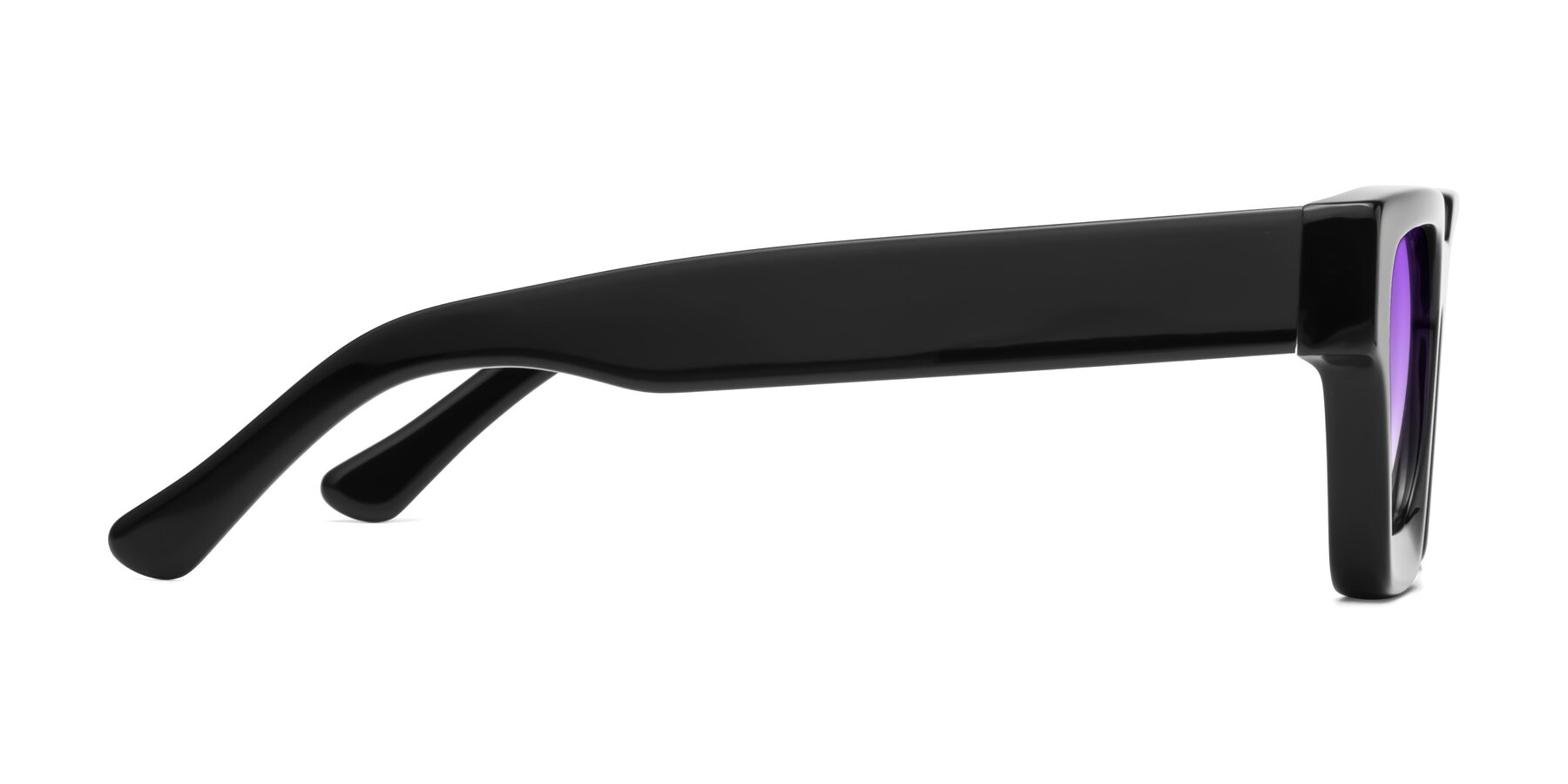 Side of Powers in Black with Purple Gradient Lenses