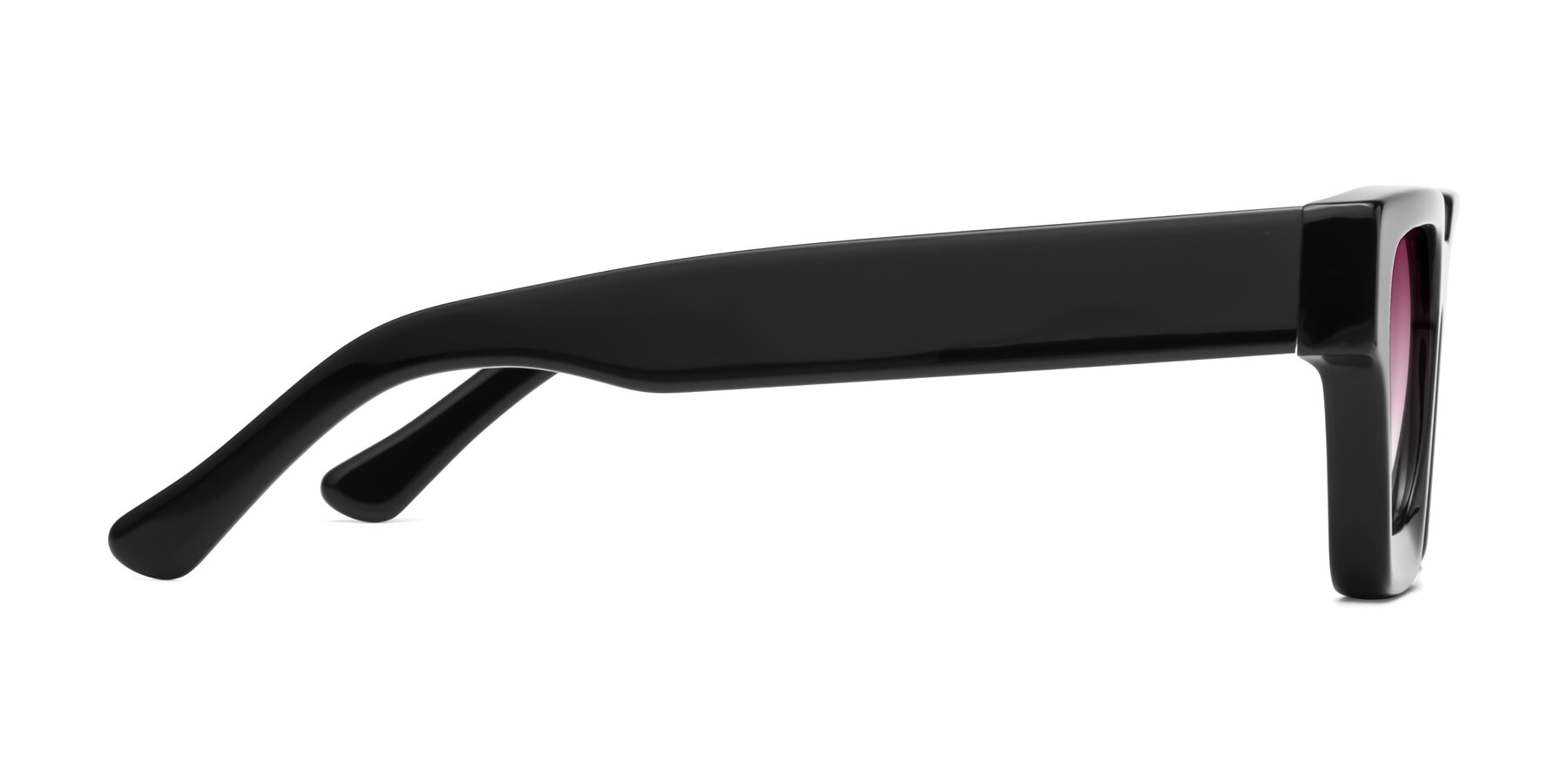 Side of Powers in Black with Wine Gradient Lenses