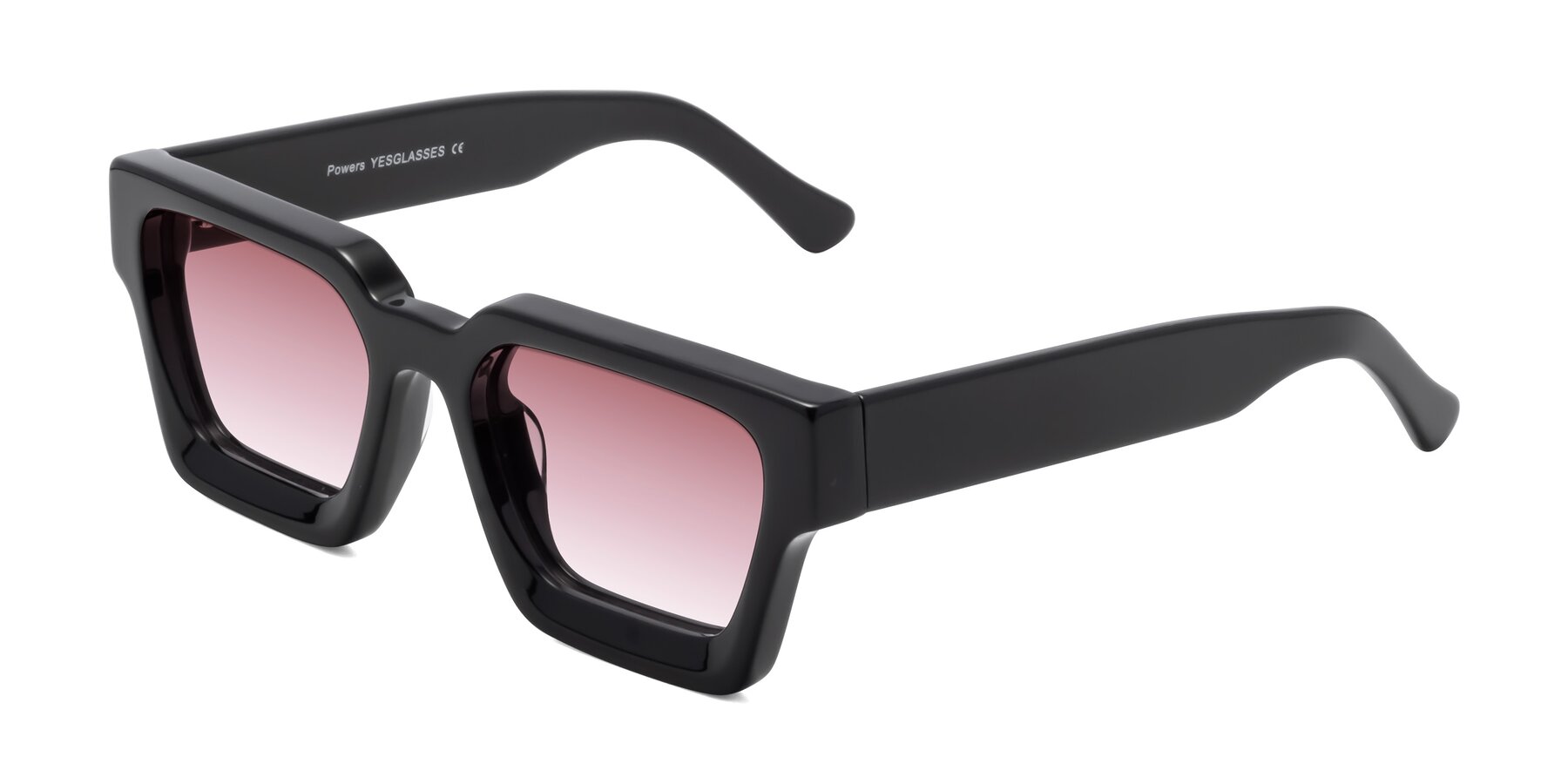 Angle of Powers in Black with Garnet Gradient Lenses