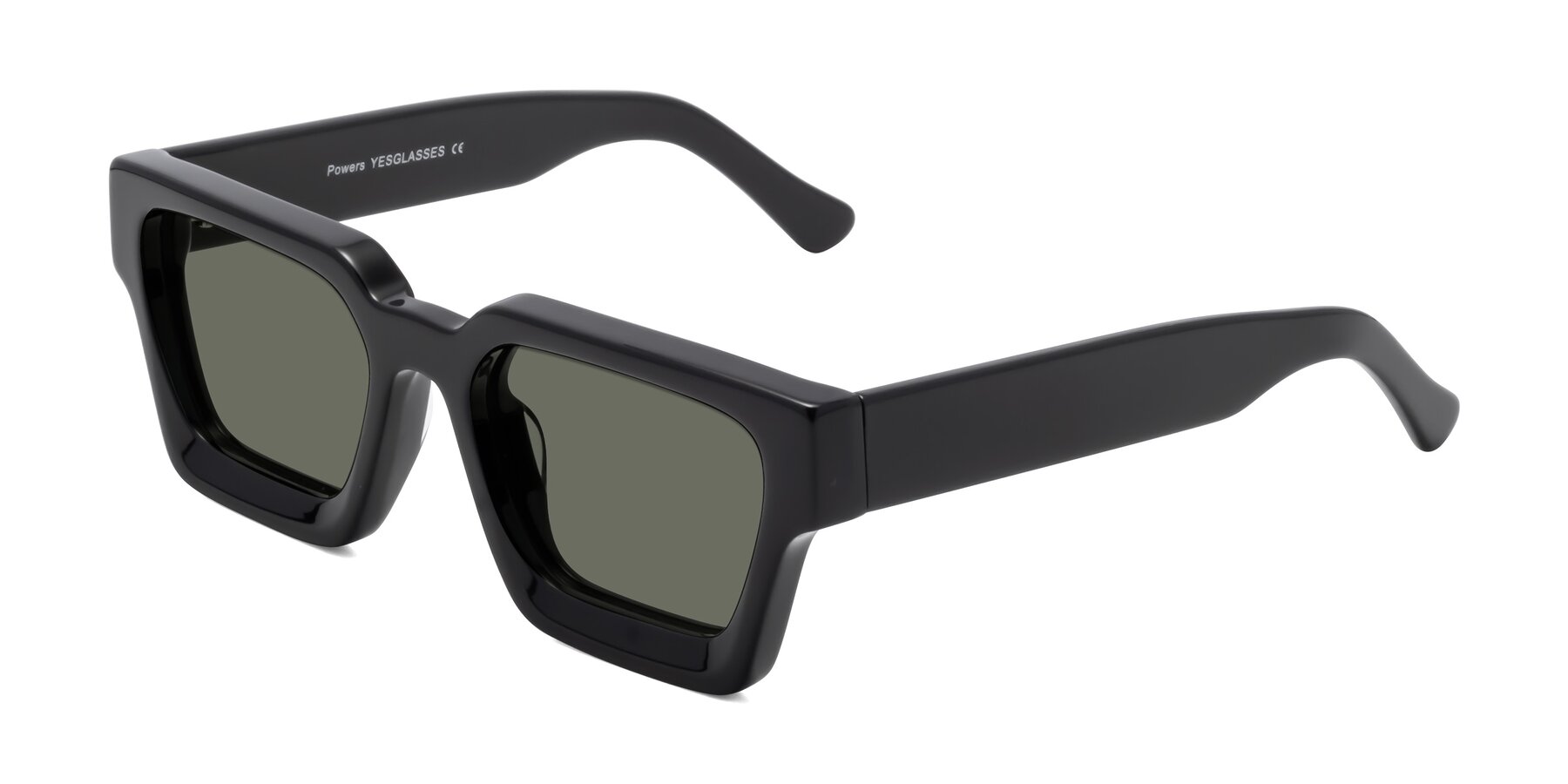 Angle of Powers in Black with Gray Polarized Lenses