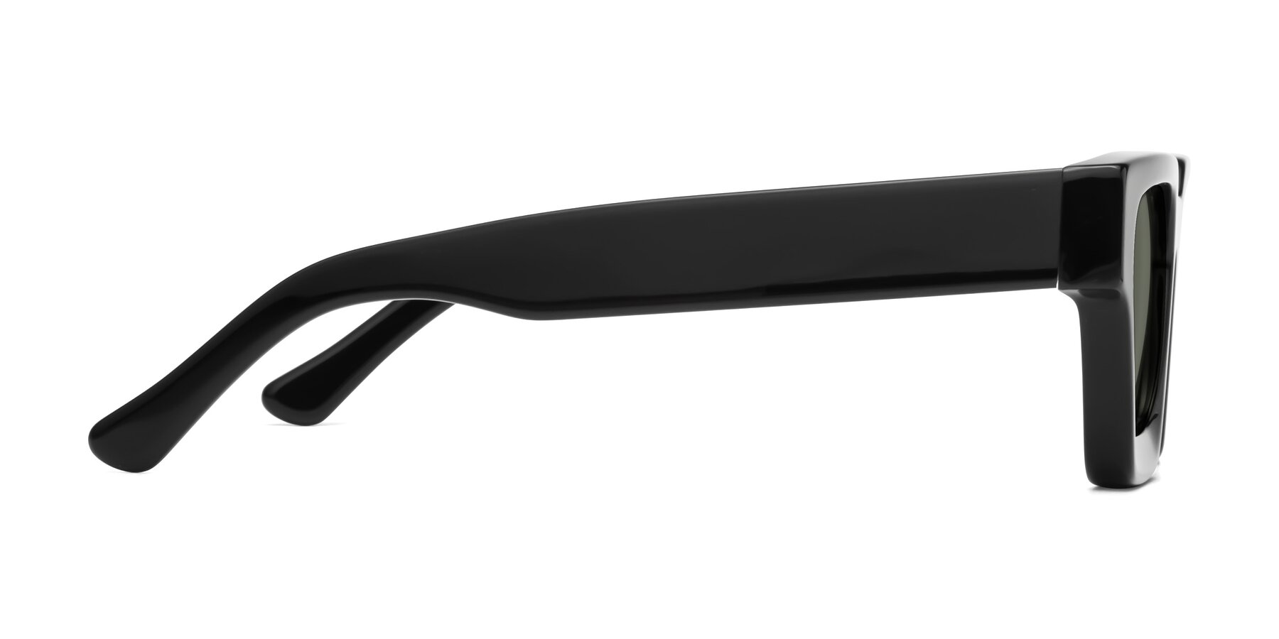 Side of Powers in Black with Gray Polarized Lenses