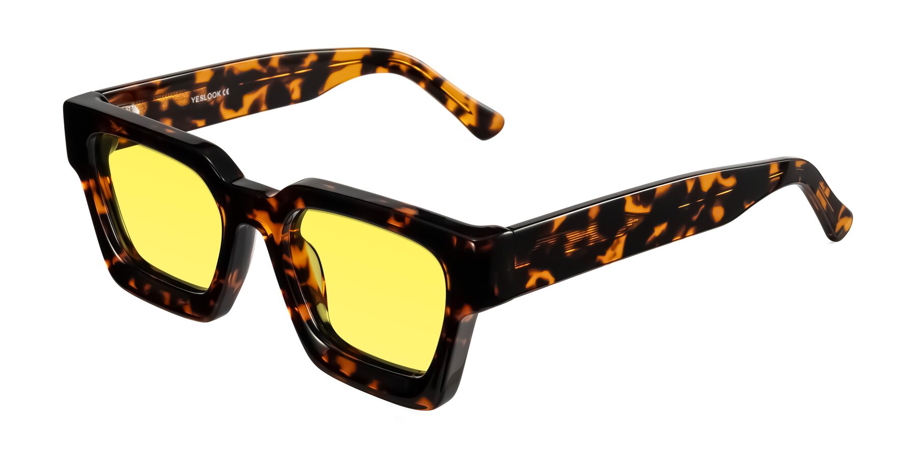 Angle of Powers in Tortoise with Medium Yellow Tinted Lenses
