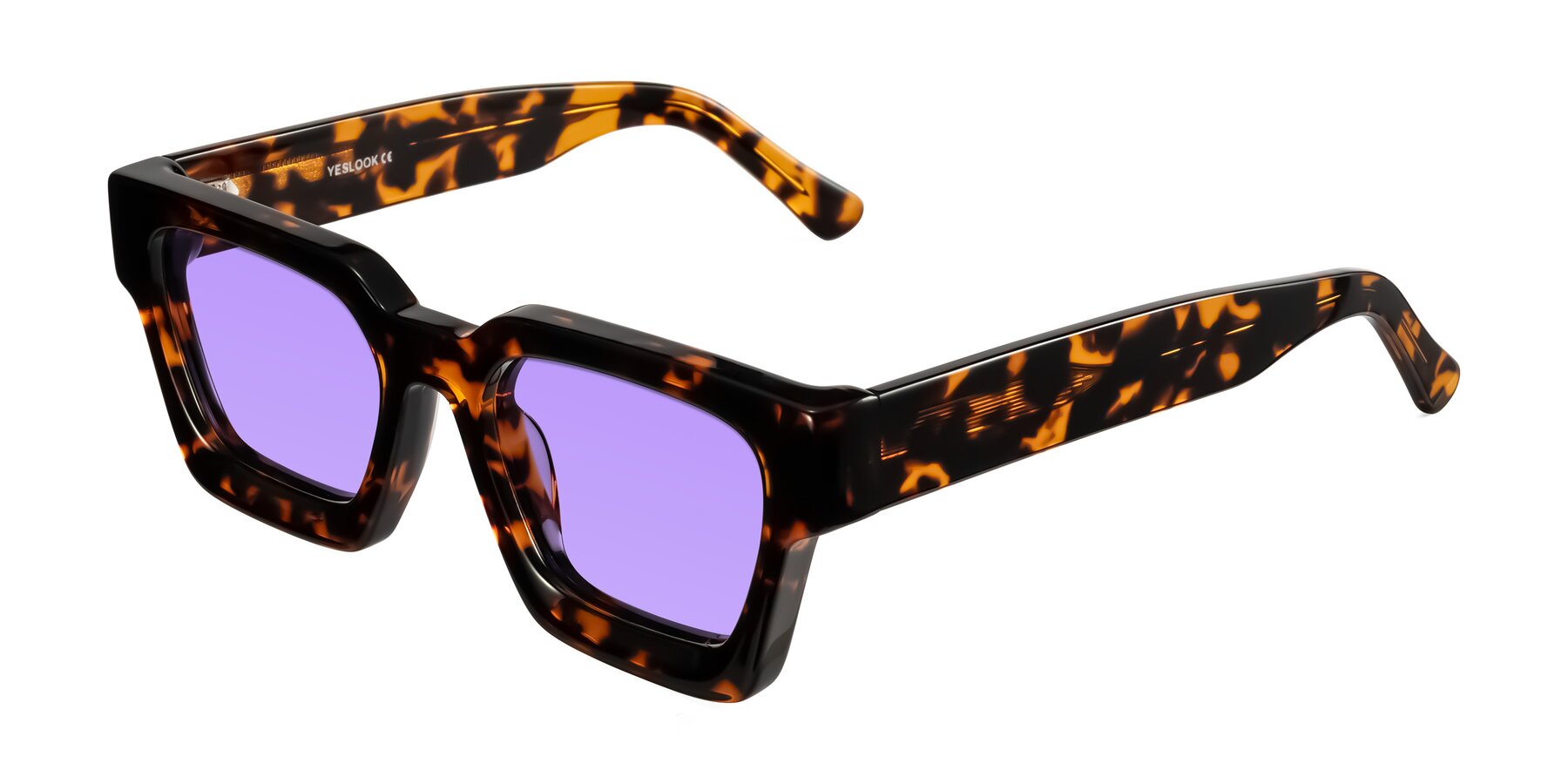 Angle of Powers in Tortoise with Medium Purple Tinted Lenses