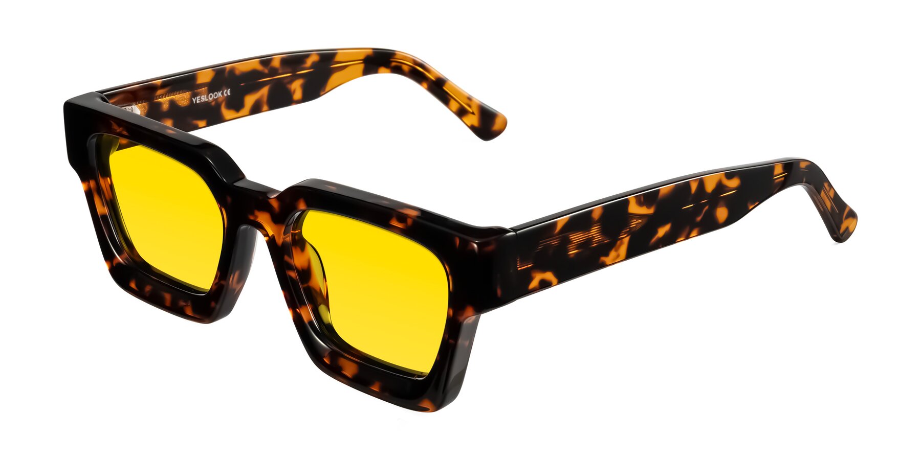 Angle of Powers in Tortoise with Yellow Tinted Lenses
