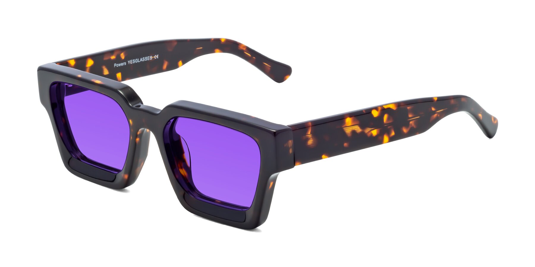 Angle of Powers in Tortoise with Purple Tinted Lenses