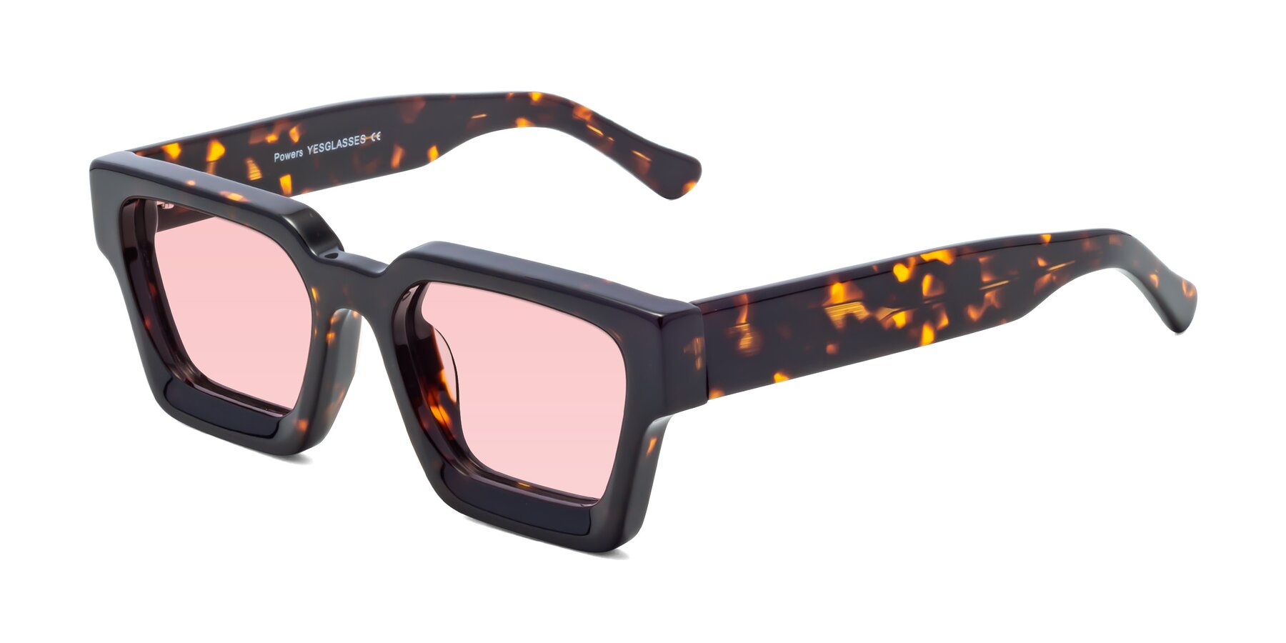 Angle of Powers in Tortoise with Light Garnet Tinted Lenses