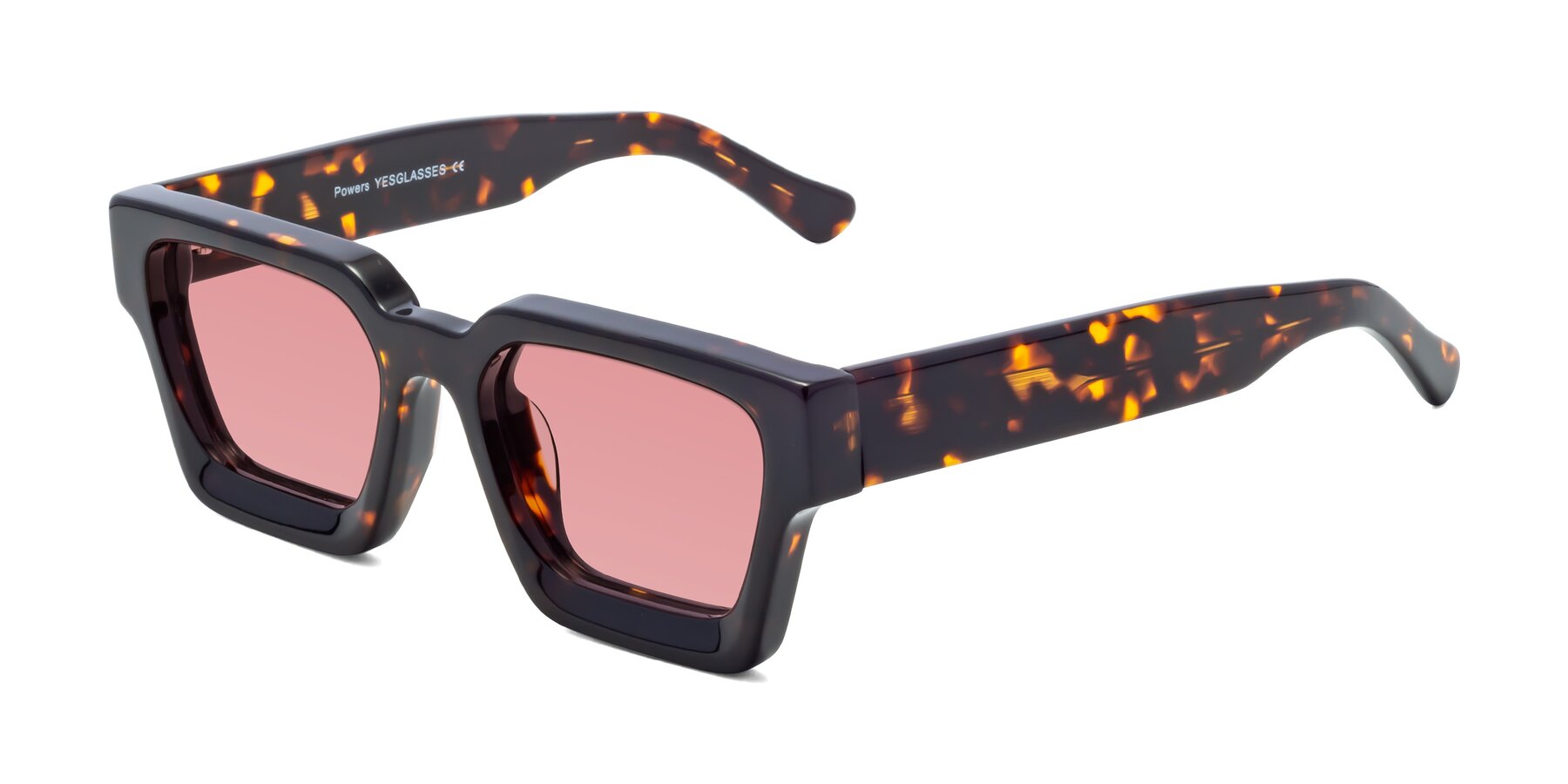 Angle of Powers in Tortoise with Medium Garnet Tinted Lenses