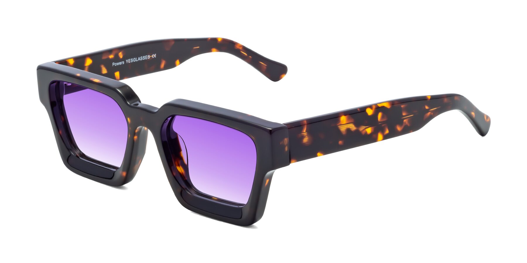 Angle of Powers in Tortoise with Purple Gradient Lenses