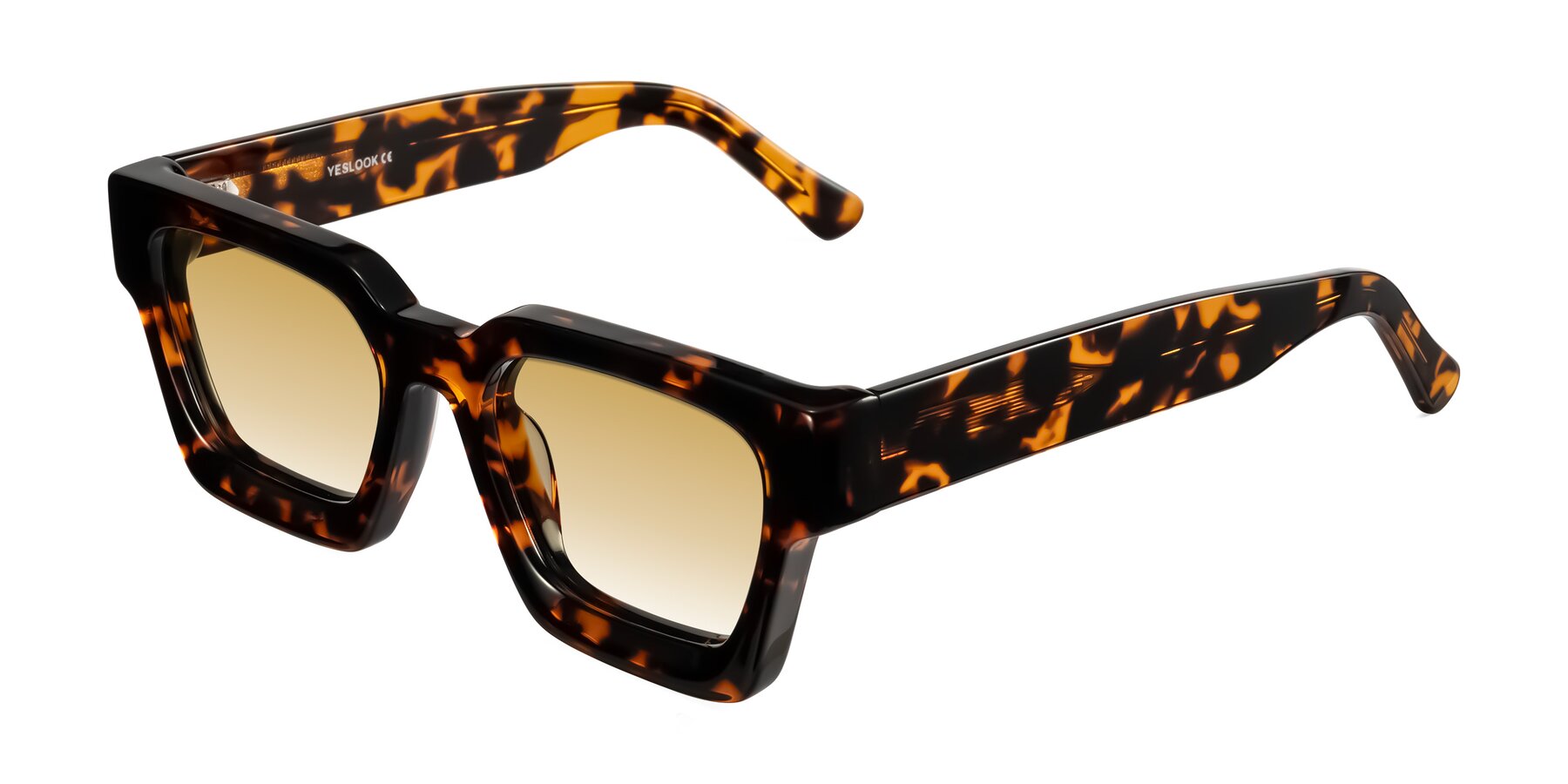 Angle of Powers in Tortoise with Champagne Gradient Lenses