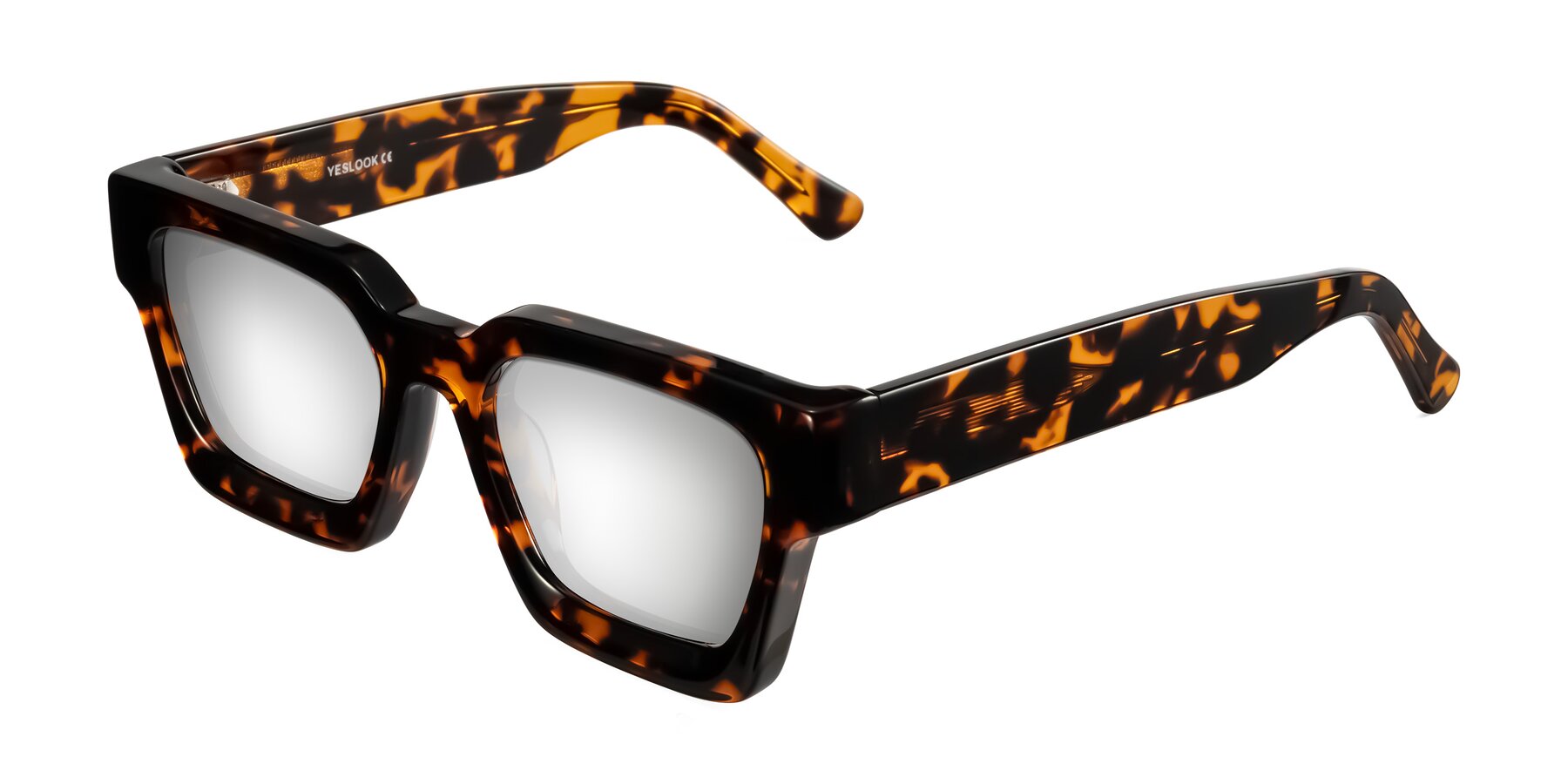 Angle of Powers in Tortoise with Silver Mirrored Lenses