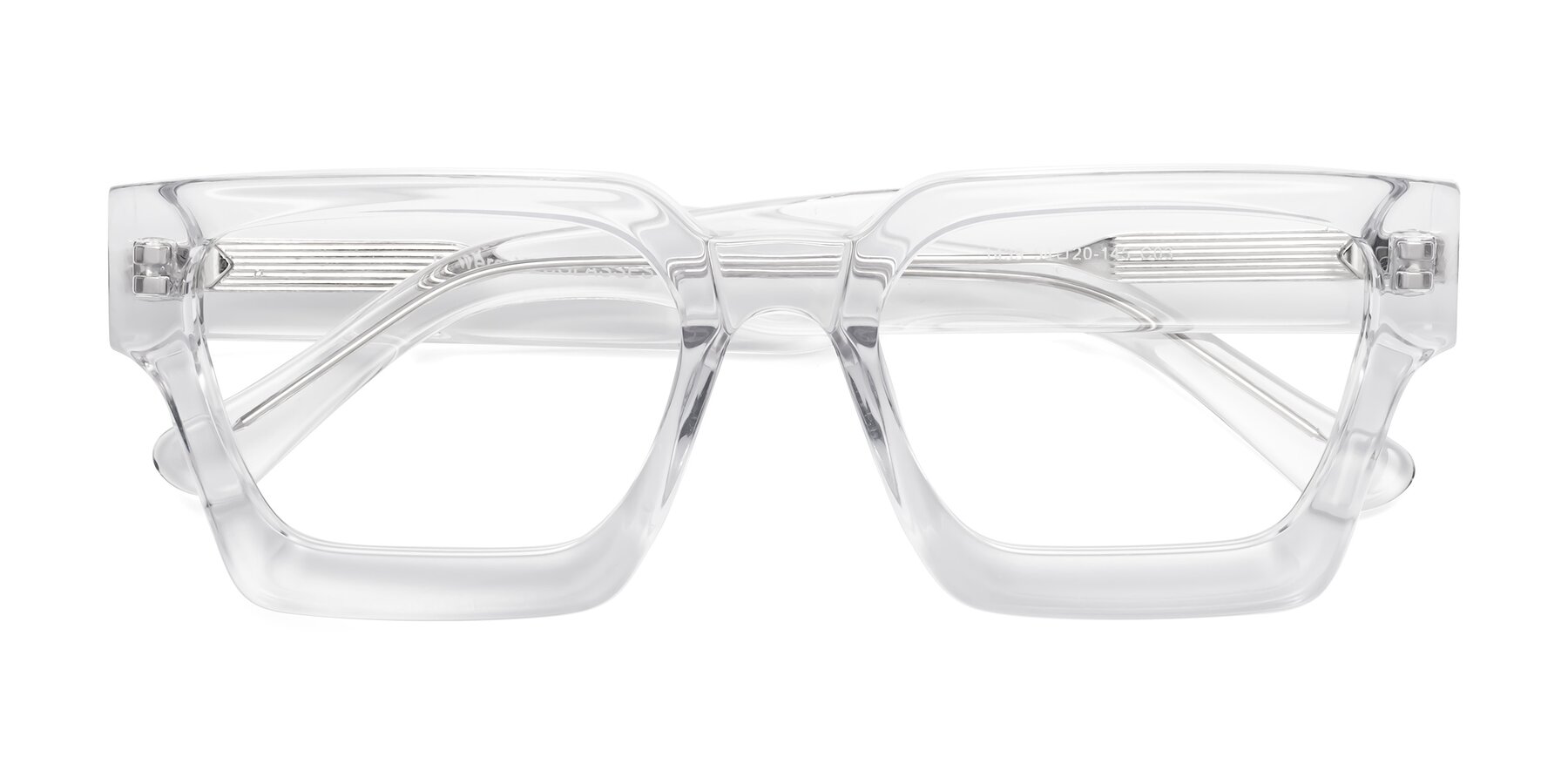 Folded Front of Powers in Clear with Clear Reading Eyeglass Lenses