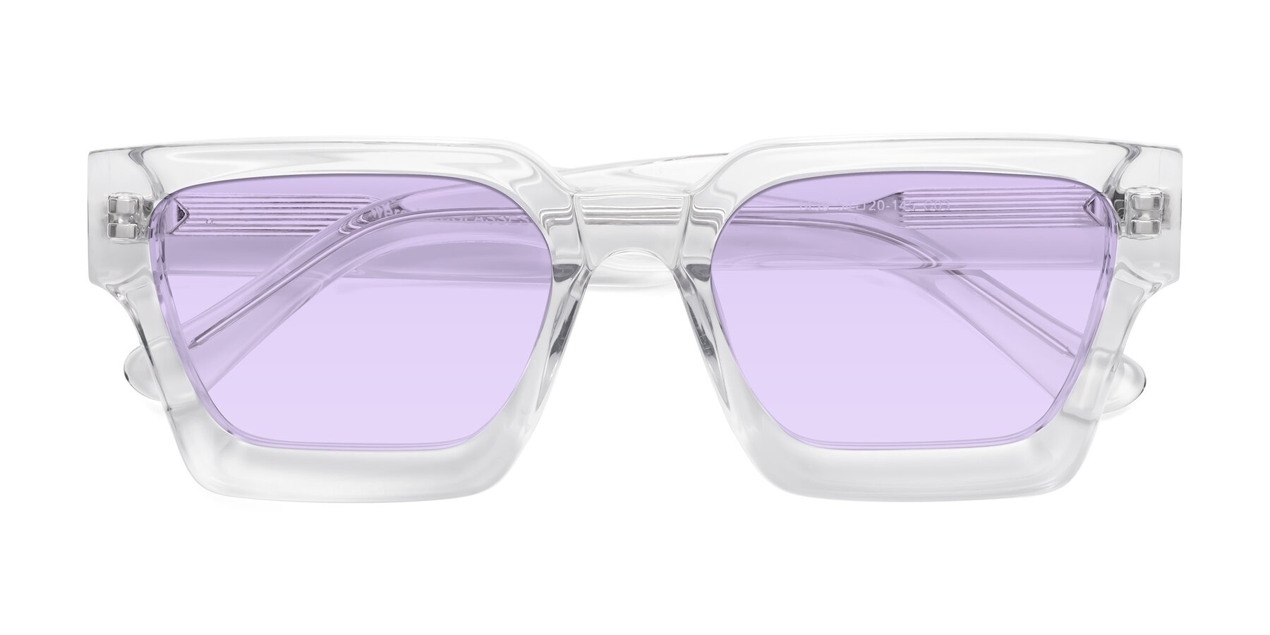 Folded Front of Powers in Clear with Light Purple Tinted Lenses
