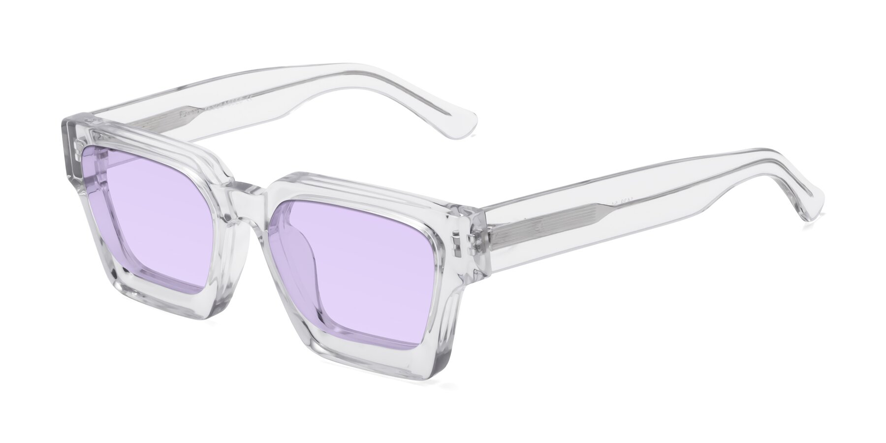 Angle of Powers in Clear with Light Purple Tinted Lenses