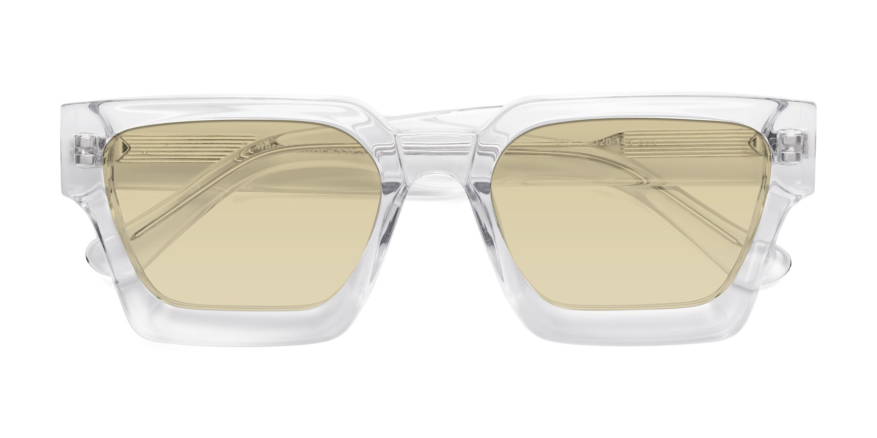Folded Front of Powers in Clear with Light Champagne Tinted Lenses
