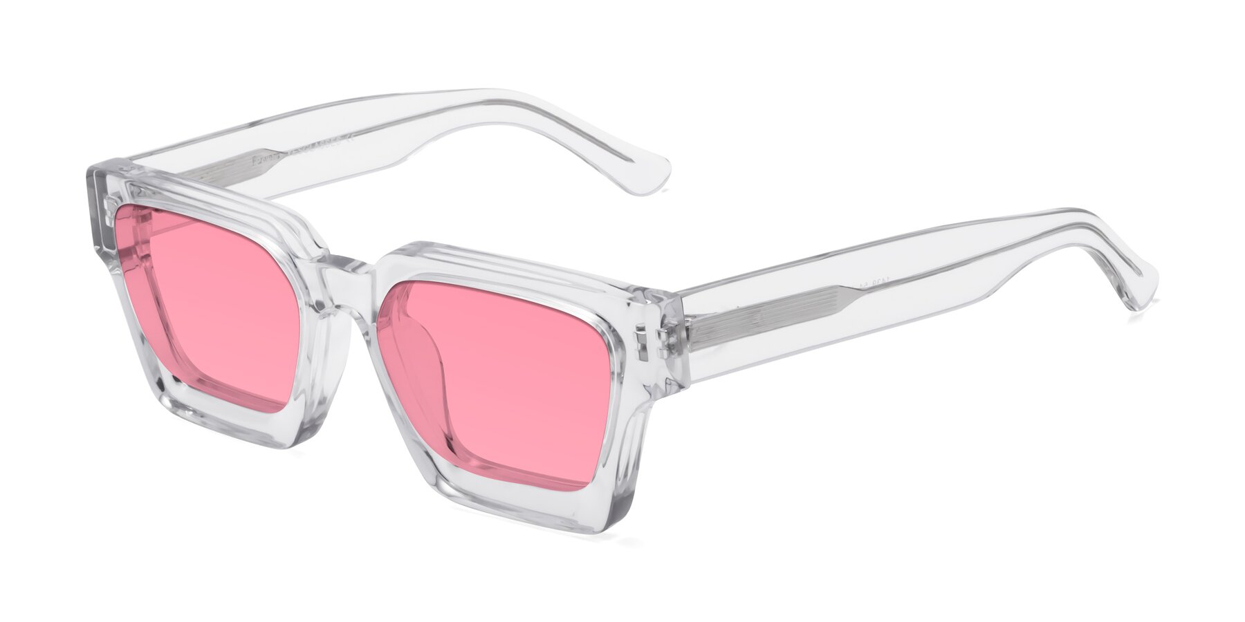 Angle of Powers in Clear with Pink Tinted Lenses
