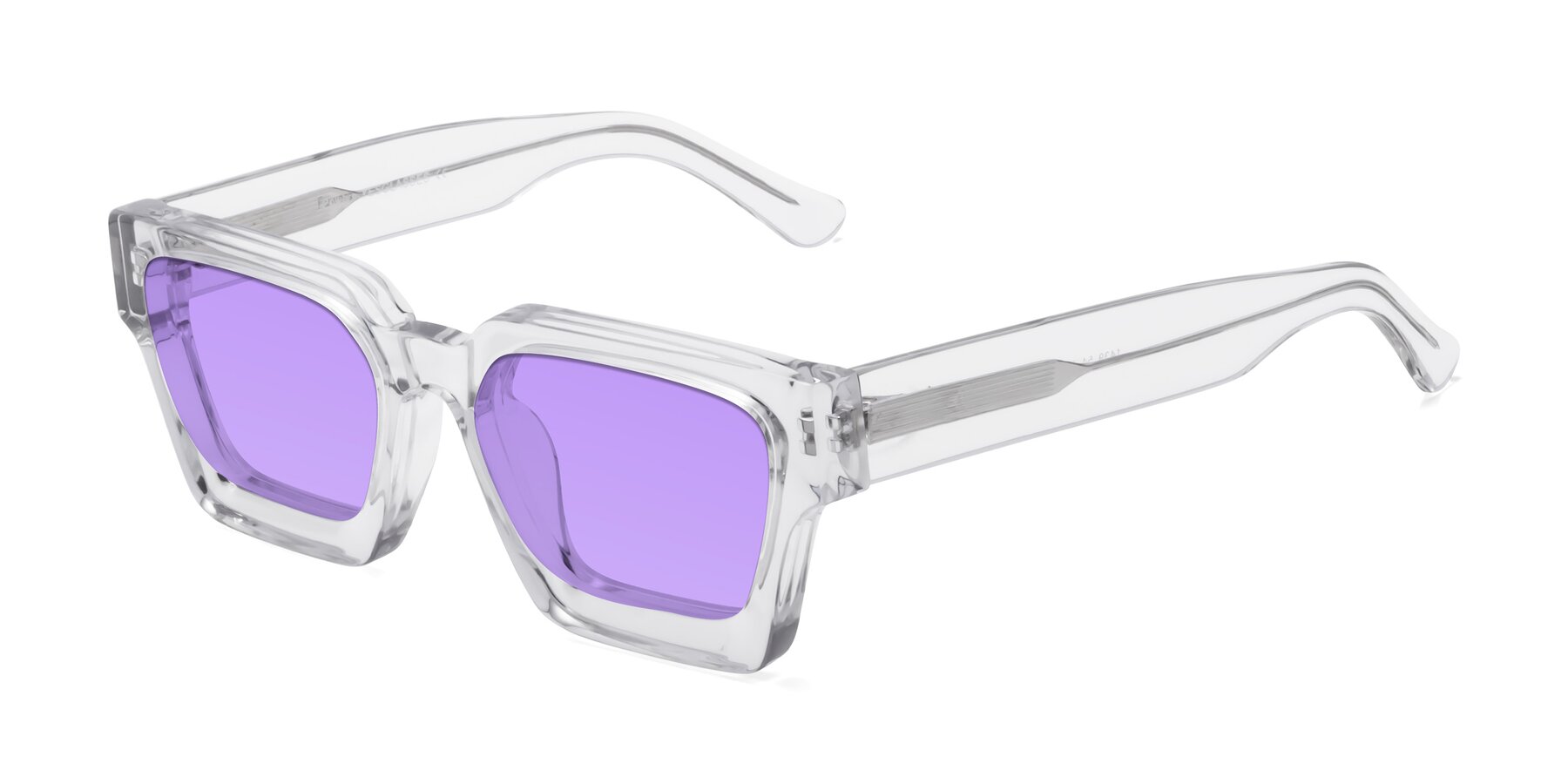 Angle of Powers in Clear with Medium Purple Tinted Lenses