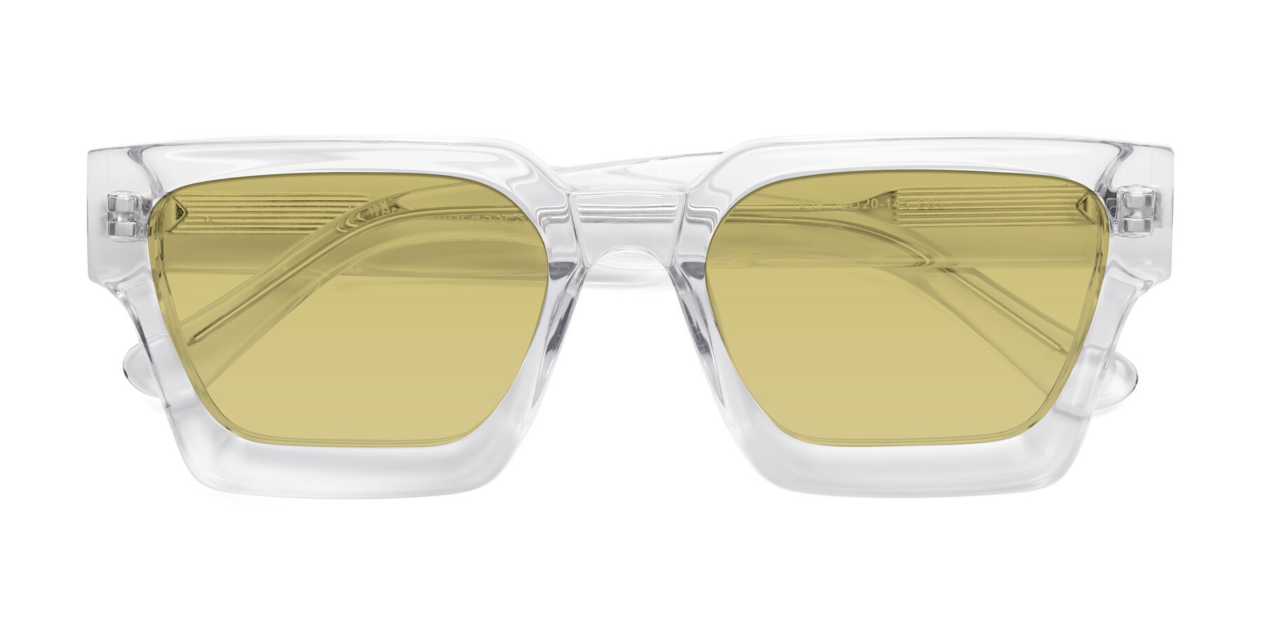 Folded Front of Powers in Clear with Medium Champagne Tinted Lenses